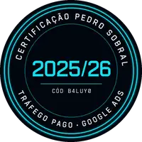 Selo da certificação Pedro Sobral em Google Ads